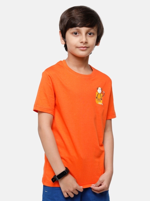 

CP BRO Boys Orange Slim Fit T-shirt