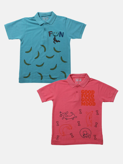 

GOJI Kids Assorted Printed Polo Collar T-shirt