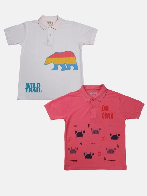 

GOJI Kids Assorted Typography Printed Applique T-shirt