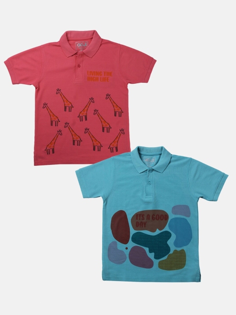 

GOJI Kids Assorted Printed Polo Collar Applique T-shirt
