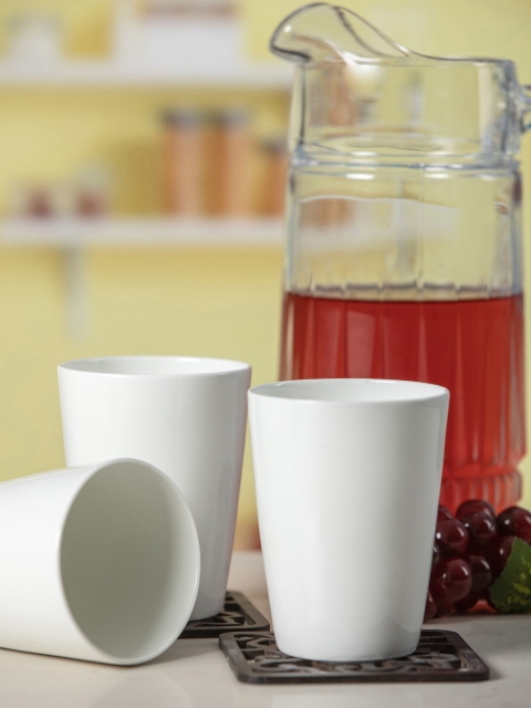 

GOODHOMES White Set of 6 Bone China Tumblers
