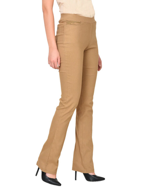 

Lakshita Women Beige Solid Skinny-Fit Jeggings