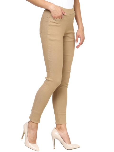 

Lakshita Women Beige Solid Skinny Fit Jeggings