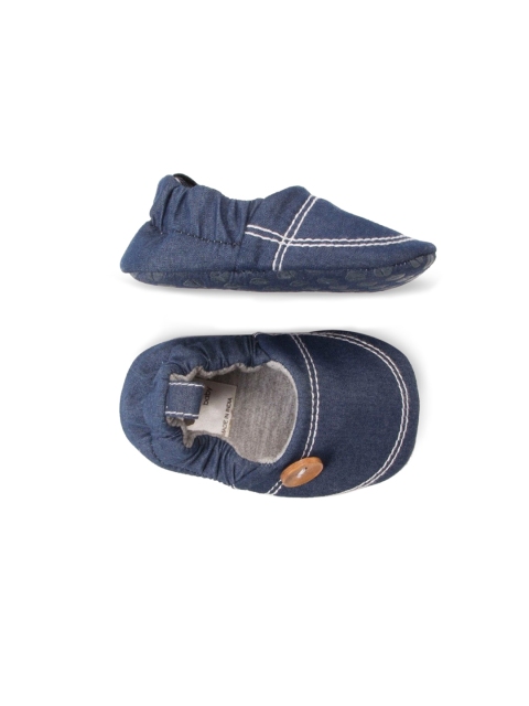 

Hopscotch Boys Blue Solid Cotton Booties, Navy blue