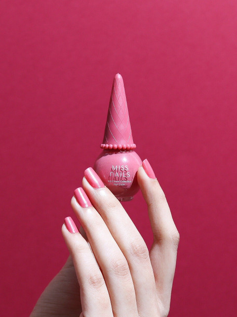 

MISS NAILS Ice Cream Collection Non Toxic Long Lasting Nail Polish Bare-ly Berry 10 ml, Multi