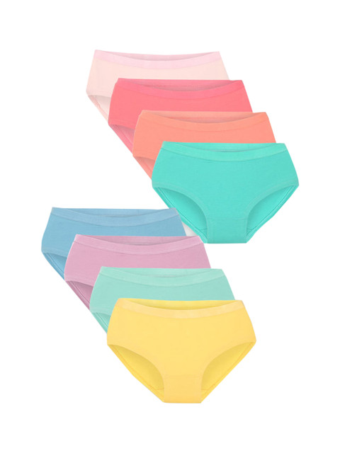 

Hopscotch Girls Pack of 8 Solid Basic Briefs 994497, Yellow