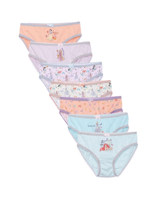 

Hopscotch Toddler Girls Pack Of 7 Printed Pure Cotton Basic Briefs, Multi