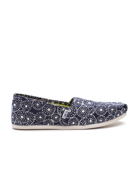 

TOMS Women Navy Printed Slip-Ons, Navy blue