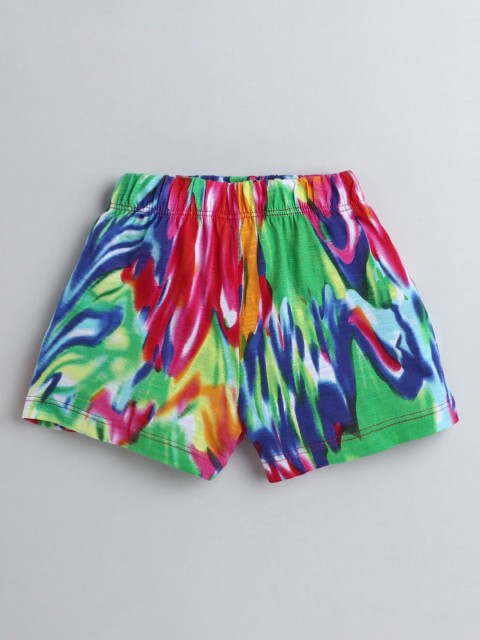 

Hopscotch Girls Multicoloured Printed Shorts, Multi