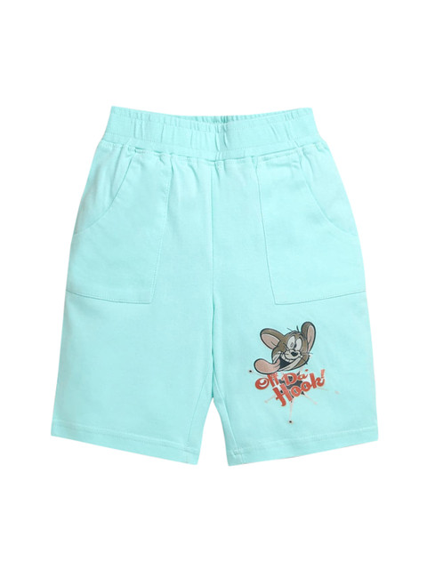 

Hopscotch Boys Blue Printed Shorts