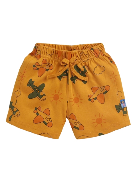 

Hopscotch Boys Yellow Printed Shorts