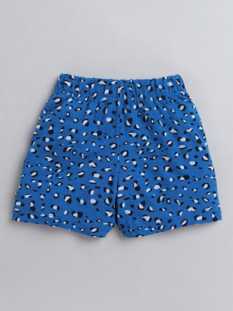 

Hopscotch Girls Blue Conversational Printed Shorts