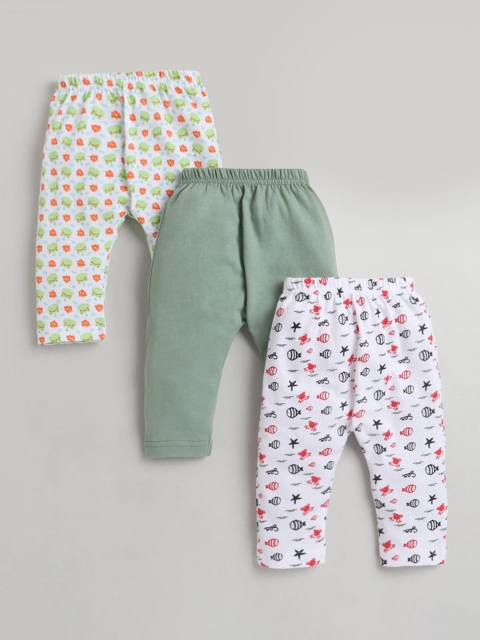 

Hopscotch Infant Boys Pack Of 3 Cotton Track Pants, Green
