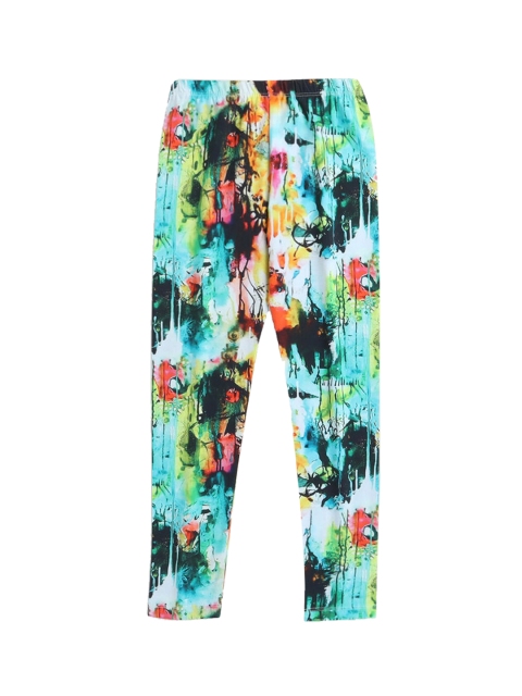 

Hopscotch Girls Multi Colored Printed Cotton Leggings