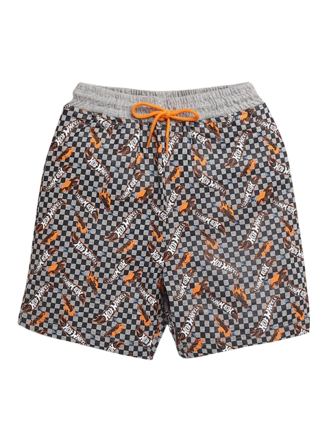 

Hopscotch Boys Black Printed Shorts