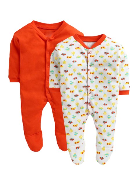 

Hopscotch Boys Pack Of 2 Cotton Bodysuit, Red