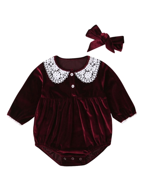 

Hopscotch Girls Red Solid Bodysuit