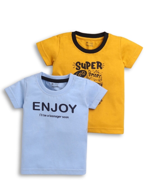 

Hopscotch Boys Multicoloured Typography Printed T-shirt, Multi
