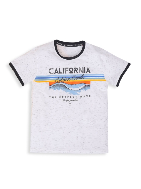 

Hopscotch Boys White V-Neck T-shirt