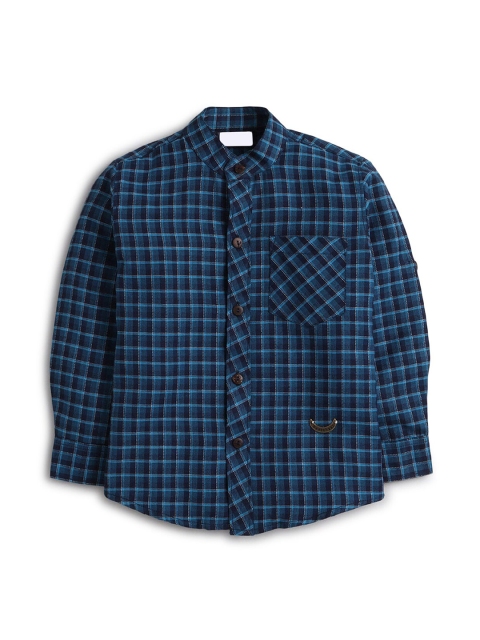 

Hopscotch Boys Blue Checked Casual Shirt