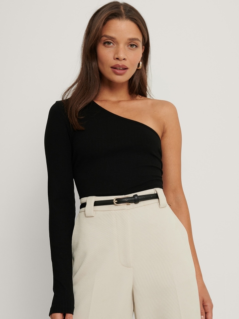 

NA-KD Black One Shoulder Top