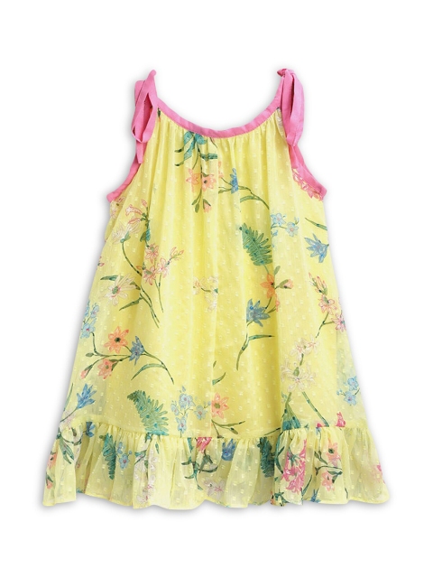 

Hopscotch Yellow Floral A-Line Dress