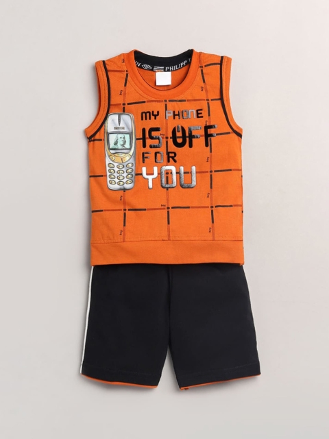 

Hopscotch Boys Orange Clothing Set