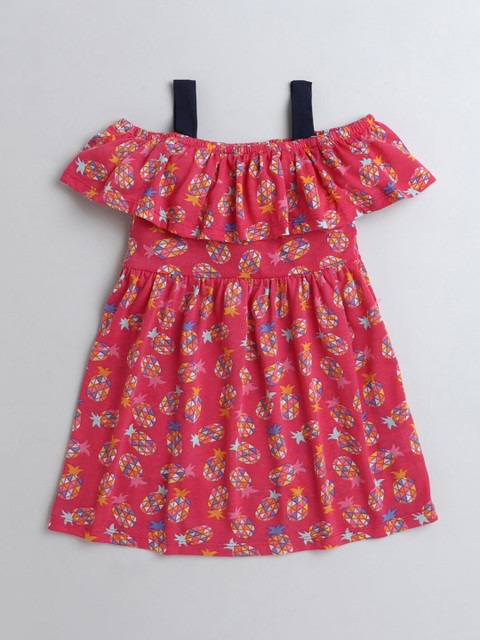 

Hopscotch Pink Floral A-Line Dress