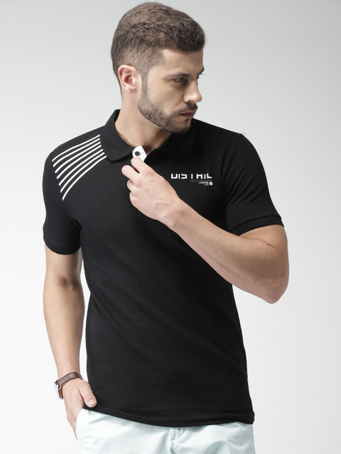 

Celio Men Black Solid Polo T-shirt