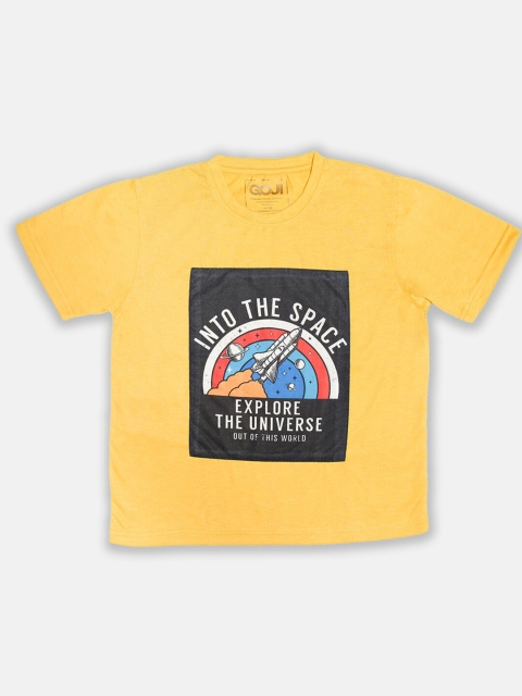 

GOJI Kids Mustard Yellow V-Neck T-shirt