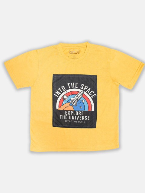 

GOJI Kids Mustard Yellow V-Neck T-shirt