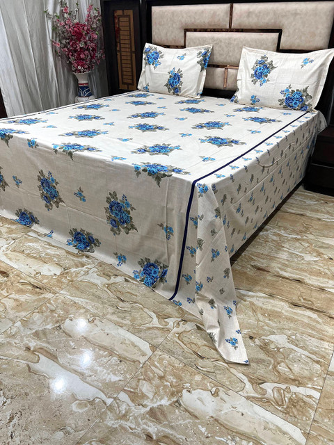 

Pure Decor Unisex Blue Bedsheets