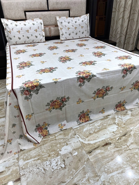 

Pure Decor Unisex Orange Bedsheets