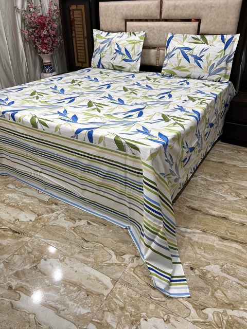 

Pure Decor Unisex Multi Bedsheets, Blue