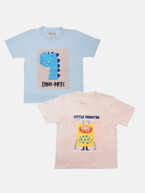 

GOJI Kids Assorted Typography Printed Applique T-shirt