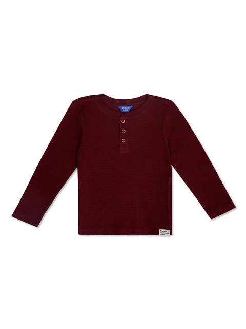 

R&B Boys Red Henley Neck T-shirt