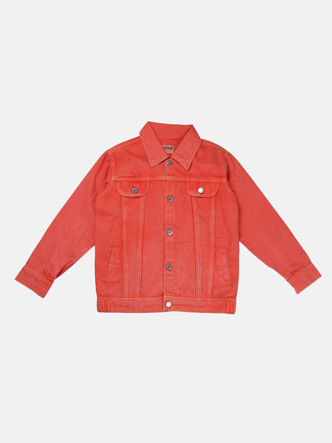 

GOJI Unisex Kids Red Comfort Printed Casual Shirt