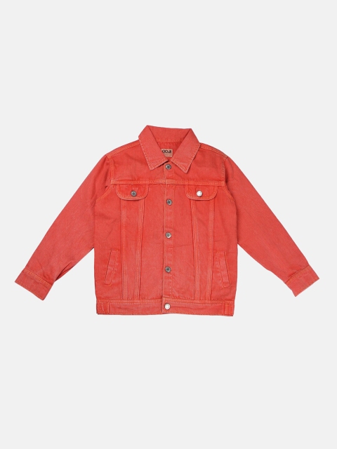 

GOJI Unisex Kids Red Comfort Printed Casual Shirt