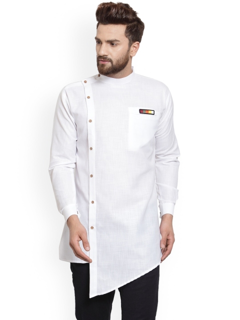 

Benstoke Men White Embroidered Chikankari Kurta