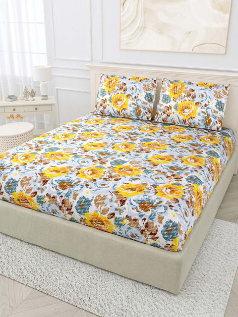 

BOMBAY DYEING Unisex Multi Bedsheets, Yellow