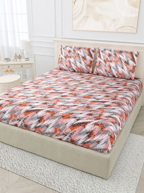 

BOMBAY DYEING Unisex Multi Bedsheets, Orange
