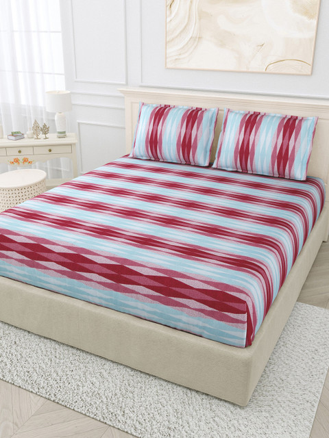 

BOMBAY DYEING Unisex Multi Bedsheets, Blue