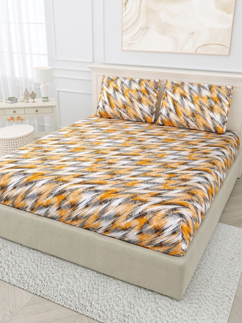 

BOMBAY DYEING Unisex Multi Bedsheets, White