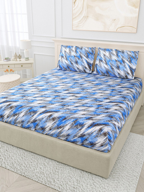 

BOMBAY DYEING Unisex Multi Bedsheets, Blue