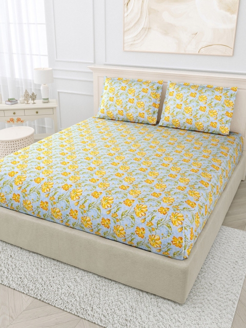 

BOMBAY DYEING Unisex Multi Bedsheets, Blue