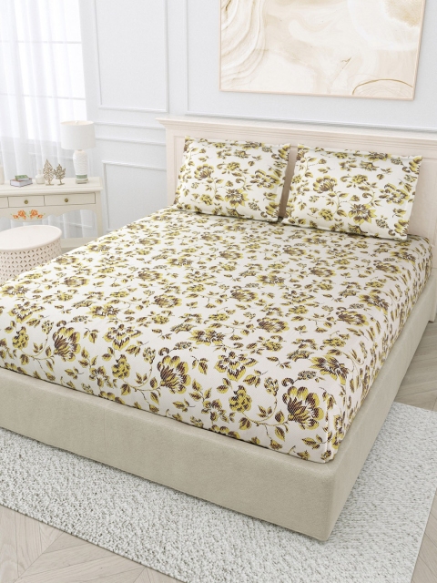 

BOMBAY DYEING Unisex Multi Bedsheets, White