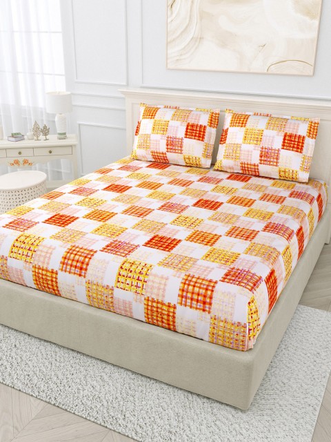 

BOMBAY DYEING Unisex Multi Bedsheets, White