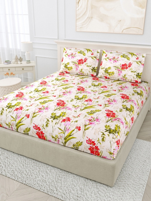 

BOMBAY DYEING Unisex Multi Bedsheets, White