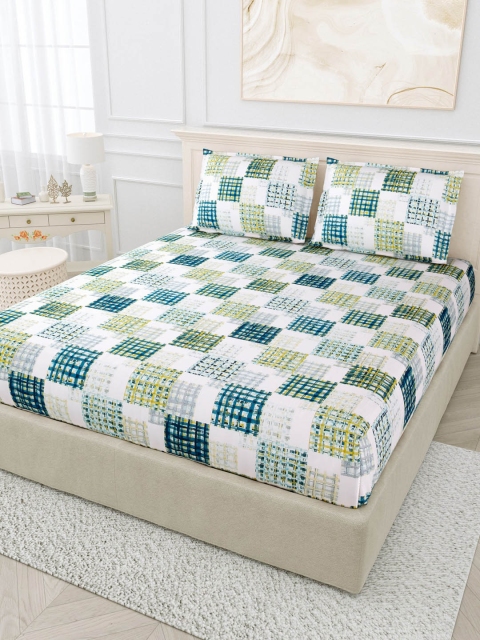 

BOMBAY DYEING Unisex Multi Bedsheets, White