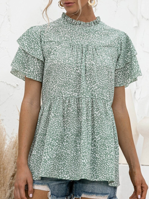 

URBANIC Red Floral Print Top